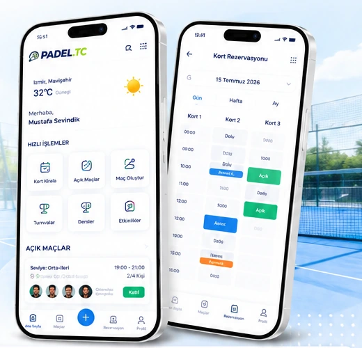 Padel.tc mobil uygulaması